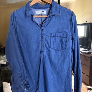 MATERNITY denim pullover